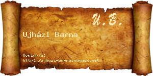 Ujházi Barna névjegykártya