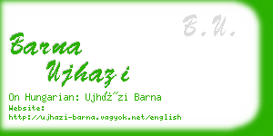 barna ujhazi business card